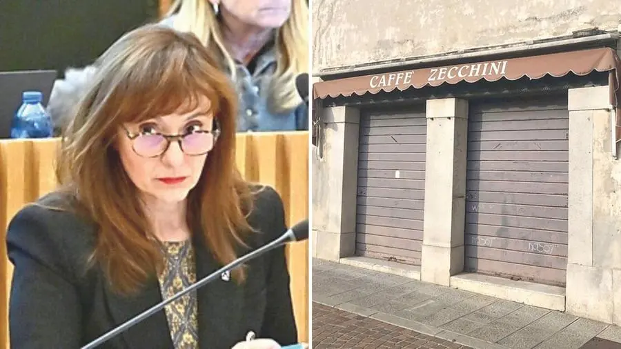 L'assessore comunale Gea Arcella e il bar Zecchini