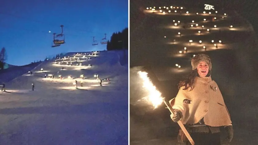 Tanti gli eventi organizzati sulla neve per salutare il 2025(Foto Petrussi / Quarantotto)