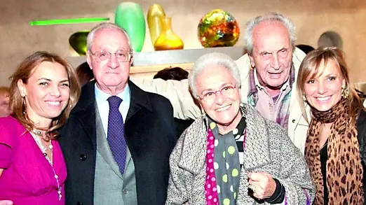 Da sinistra: Cristina Nonino, Romiti, Rosita e Ottavio, Antonella Nonino