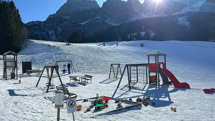L'area giochi di Cima Sappada dov'è avvenuto l'incidente