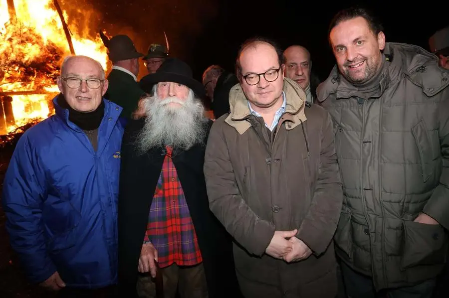 Da sinistra il Vecchio Venerando, Anzil e Morandini a Tarcento © Foto Petrussi