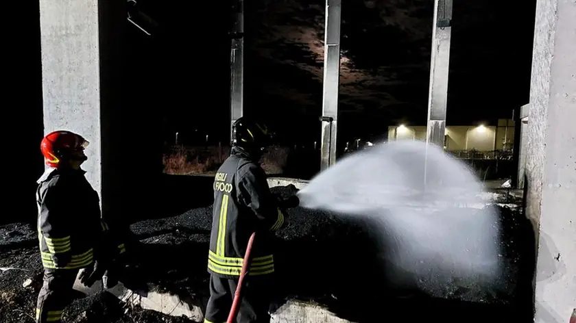 I vigili del fuoco al lavoro a Coseano