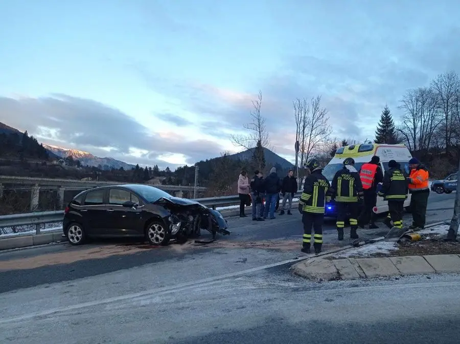 I soccorsi sul luogo dell'incidente, a Tarvisio