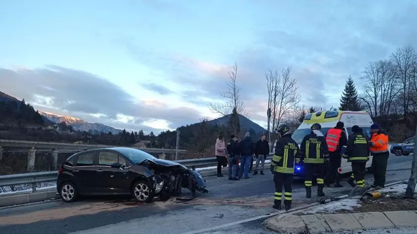 I soccorsi sul luogo dell'incidente, a Tarvisio