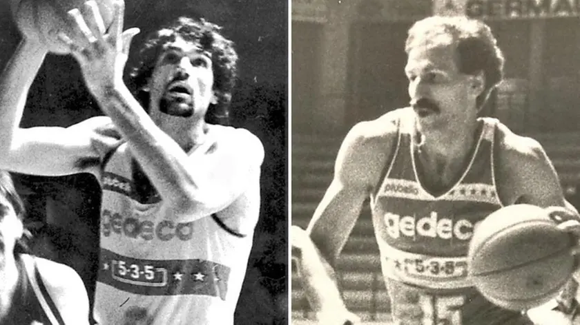 Lorenzon e Dalipagic in maglia Gedeco nella stagione 1984-1985
