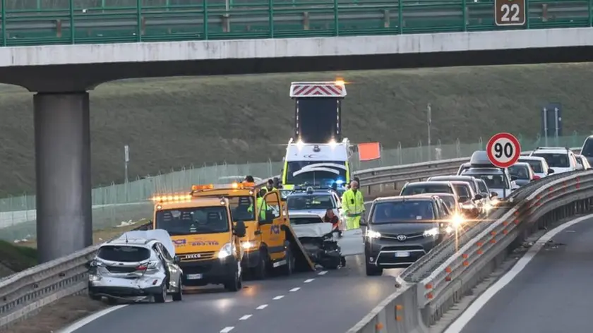 Le immagini dell'incidente a Basaldella (Foto Petrussi)