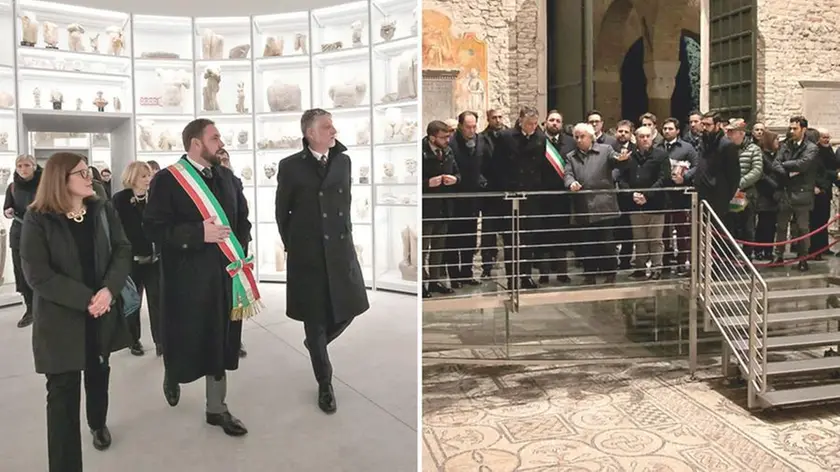 Il ministro Giuli al Museo di Aquileia (foto Bonaventura)