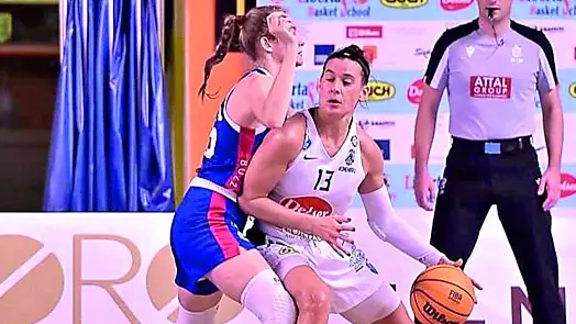 Carlotta Gianolla nel match d'andata vinto dalla Delser 76-62