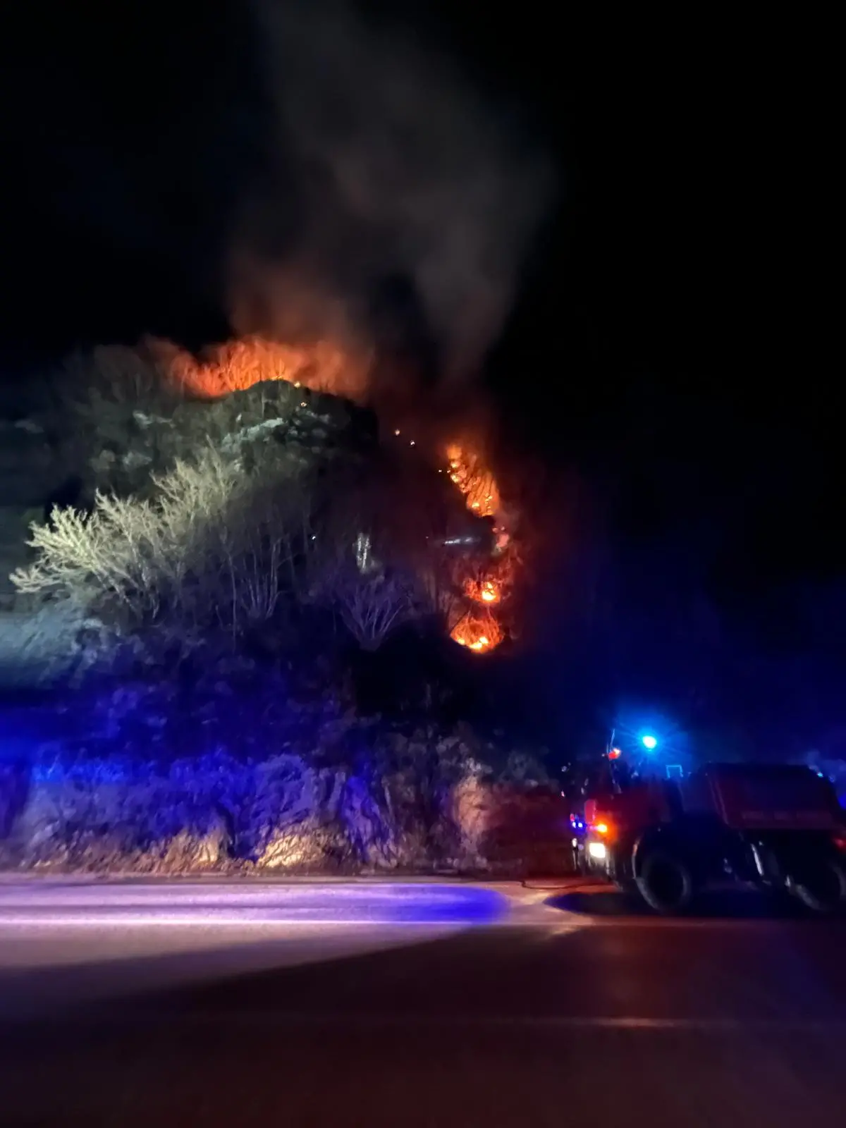 L'incendio scoppiato ad Arta Terme