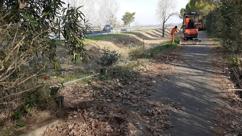 Uno dei tratti in cui passerà la ciclovia Alpe Adria