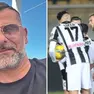 Vincenzo Iaquinta oggi, 45 anni, e a sinistra Lucca con in mano il pallone prima del rigore incriminato