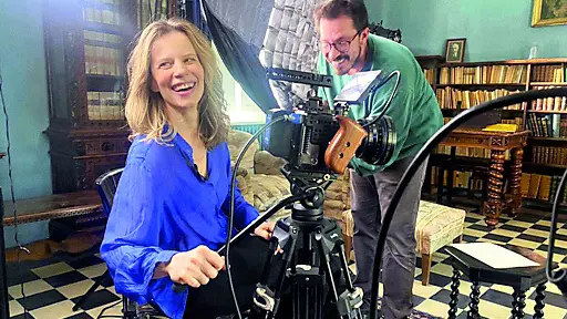 Sonia Bergamasco sul set