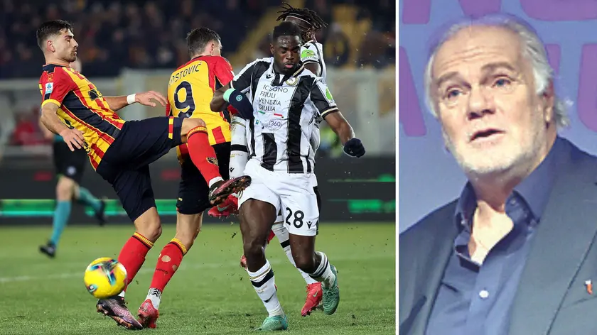 L'Udinese sogna dopo la vittoria a Lecce. A destra il dirigente Gianluca Nani