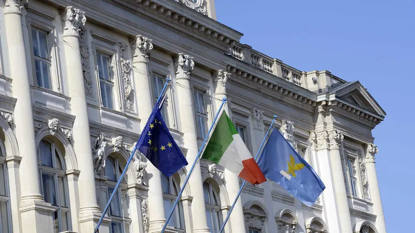 Il Palazzo della Regione in piazza Unità d’Italia a Trieste