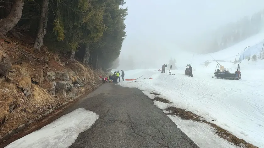 Il luogo della tragedia dove è morto lo sciatore