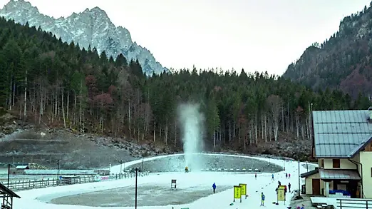 Una panoramica della Carnia Arena di Piani di Luzza