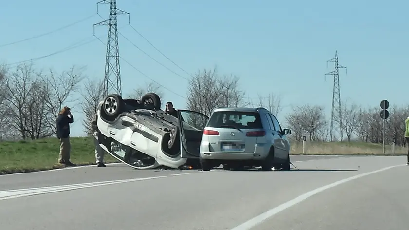 Le auto coinvolte nello scontro a Cividale