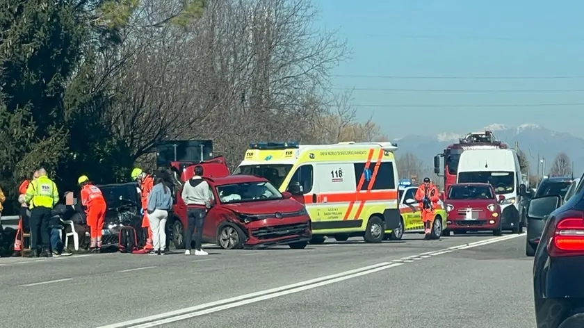 Le immagini dell'incidente a Latisana