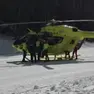 Un elicottero del soccorso sanitario sullo Zoncolan (foto d'archivio)