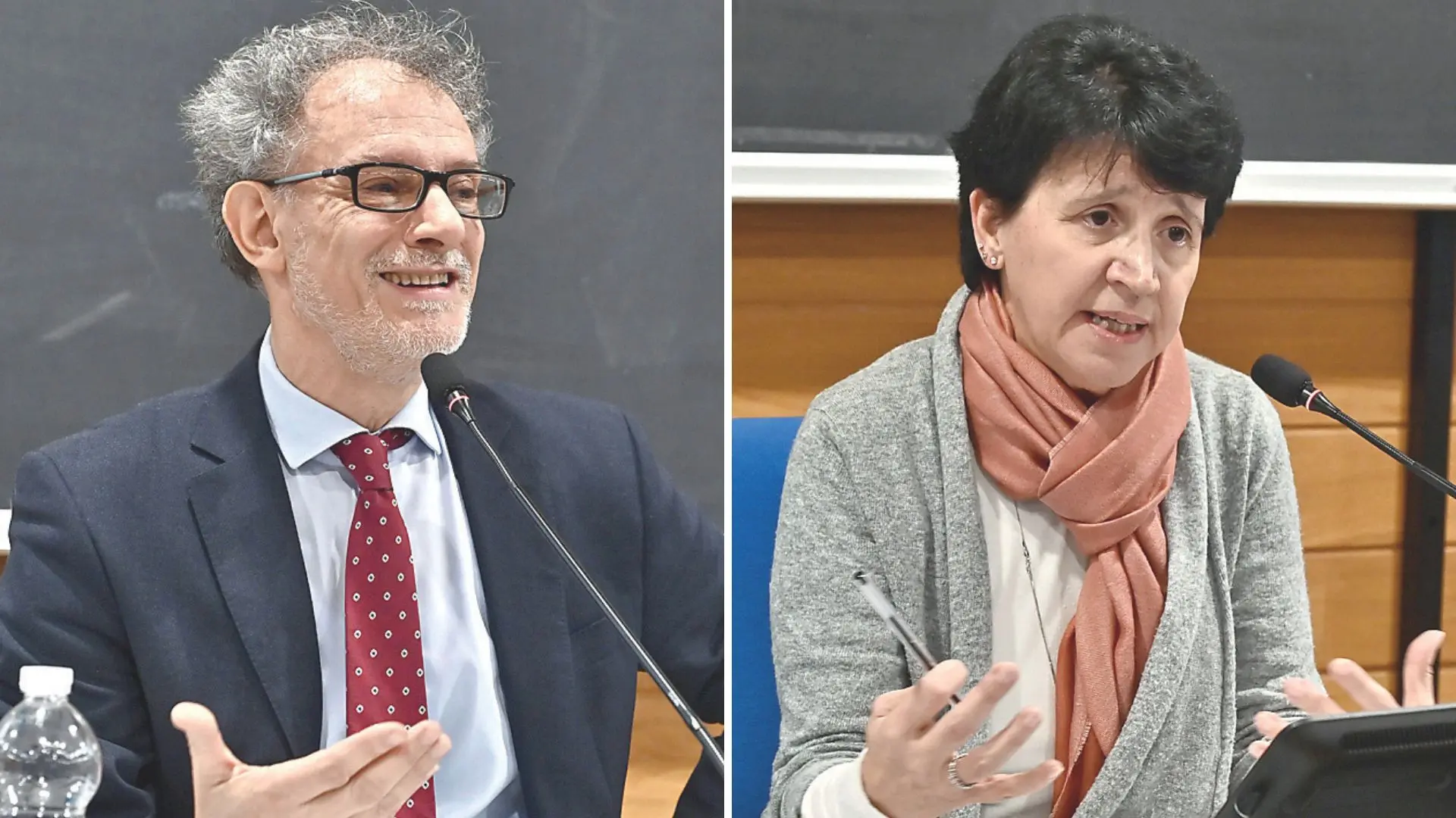 Angelo Montanari e Fabiana Fusco, i due candidati al ruolo di rettore dell’università di Udine