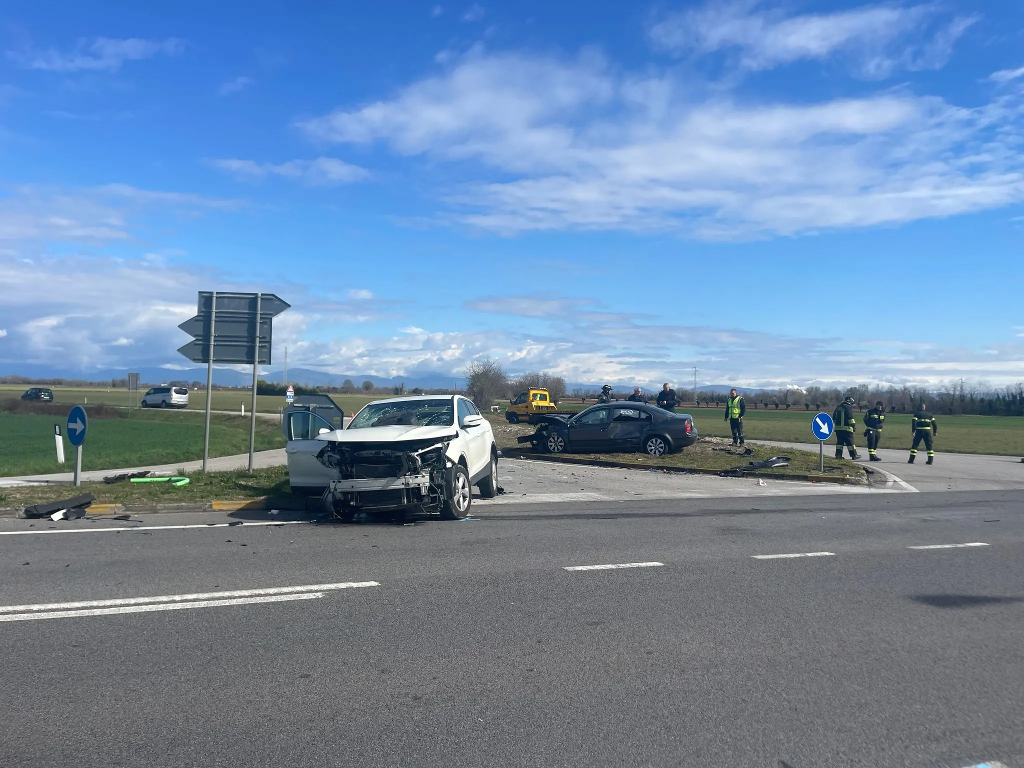 Le auto coinvolte nell'incidente