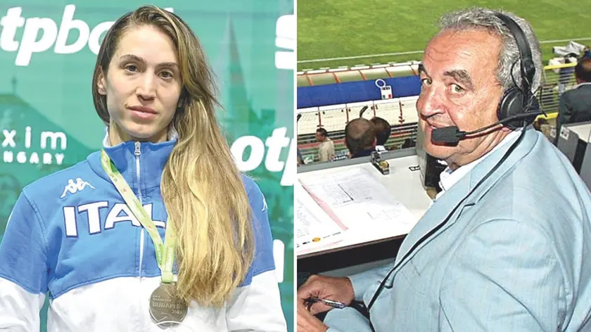 La spadista udinese Giulia Rizzi ha dedicato la medaglia a Bruno Pizzul