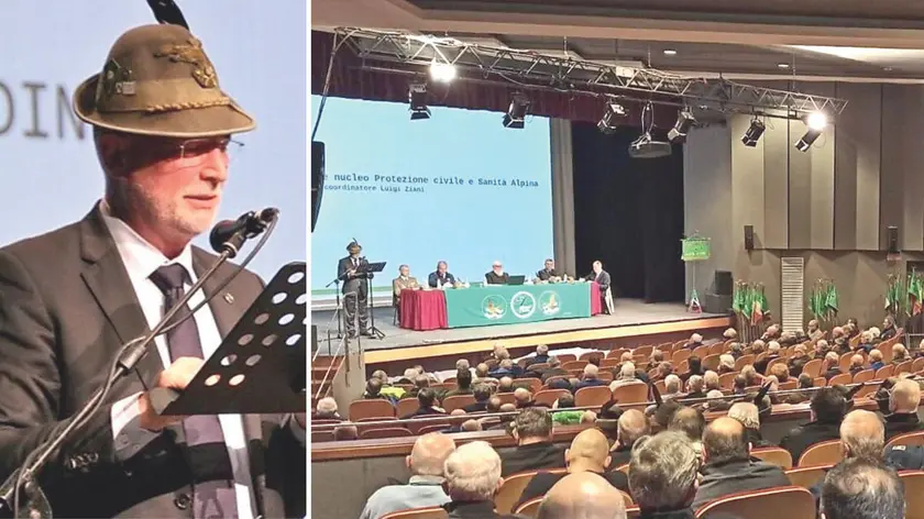 L'assemblea dell'Associazione nazionale degli alpini di Udine con il presidente Mauro Ermacora