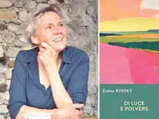 Esther Kinsky: la scrittrice vive in Friuli. A destra la copertina del suo ultimo libro