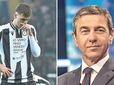 A sinistra Lorenzo Lucca, a destra l'ex difensore del Milan e della Nazionale Alessandro Costacurta