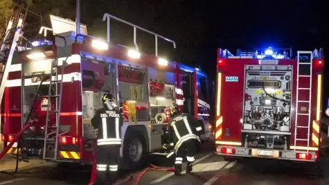 Vigili del fuoco al lavoro per tutta la mattinata a Moggio Udinese (foto d'archivio)
