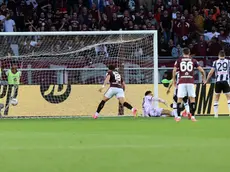 Il raddoppio del Torino nel finale. Foto Petrussi