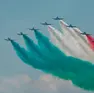 Le Frecce Tricolori la mattina del primo maggio a Rivolto (Petrussi)