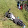 La moto uscita di strada a Gemona