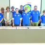 L’assessore regionale Riccardi, tra i consiglieri Maurmair e Morandini, assieme ai presidenti delle otto sezioni regionali dell’Ana alla presentazione della polo “Io sono Fvg” con gli alpini sfileranno a Biella foto petrussi