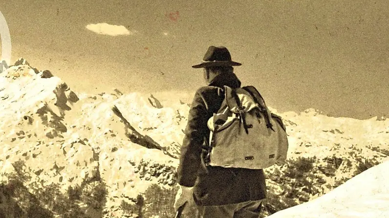 L’immagine sulla copertina del libro Alpinismo e Resistenza di Sergio Giuntini (Ediciclo editore)