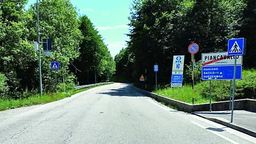 Uno scorcio della strada regionale di Piancavallo