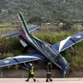 Una delle Frecce Tricolori è finita fuori pista, sul posto i vigili del fuoco (foto freefly25)