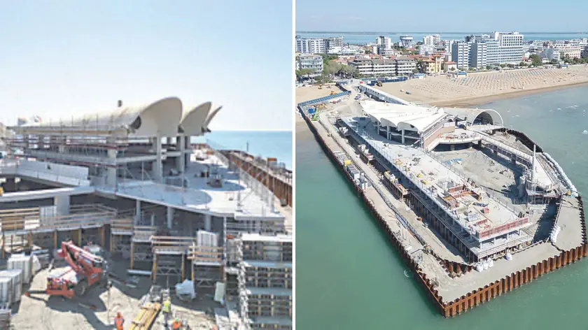 Uno sguardo dall’alto dello stato attuale del cantiere di Terrazza a mare a Lignano Sabbiadoro