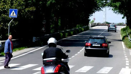 9 ottobre 2013. Aviano. Un'immagine del traffico sulla Pedemontana occidentale.