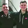 Il capitano dell’Apu Mirza Alibegovic, al centro, con i fratelli Denis (a sinistra) e Amar (a destra)