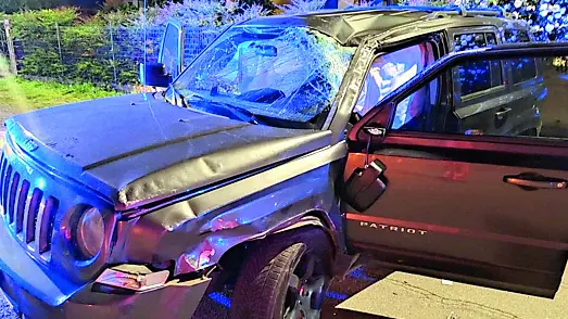 Una delle auto coinvolta nell'incidente a Cordenons