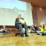 Lucio Peressi nel 2009 all’evento per il 90º della società filologica