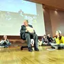 Lucio Peressi nel 2009, all’evento per il 90º della società filologica