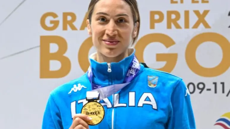 Giulia Rizzi e la medaglia d'oro a Bogotà (Foto Federscherma)