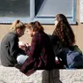 Un gruppo di universitari alla mensa di piazzale Europa (Silvano)