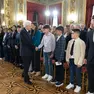 Il Presidente della Repubblica Sergio Mattarella in occasione della cerimonia di consegna degli Attestati d’Onore ai nuovi Alfieri della Repubblica Roma, 15 Maggio 2025