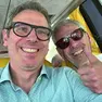 Massimiliano e Lucio Zamò in una foto inviata alla famiglia durante la loro evacuazione da Tripoli