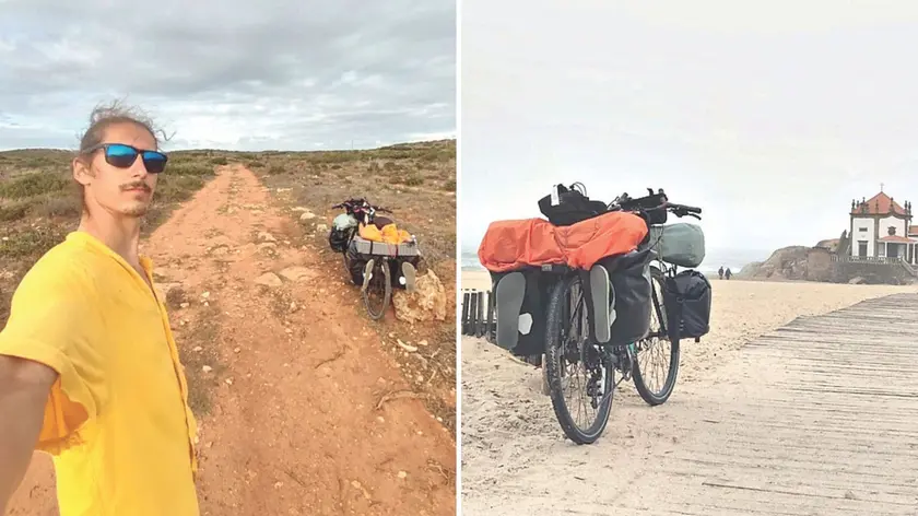 Francesco Bressan, 29enne udinese, durante il suo viaggio in Portogallo