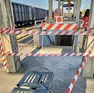 L'area transennata e accesso chiuso ai passeggeri