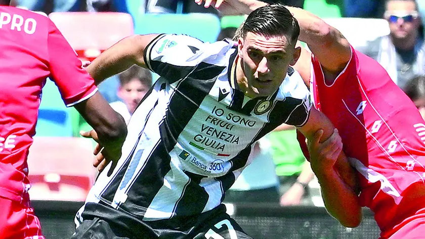 Lorenzo Lucca contro il Monza ha segnato l’ultima rete dell’Udinese, la sua undicesima ©Foto Petrussi